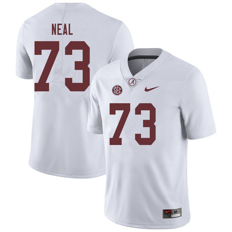 Men #73 Evan Neal Alabama Crimson Tide College Football Jerseys Sale-White